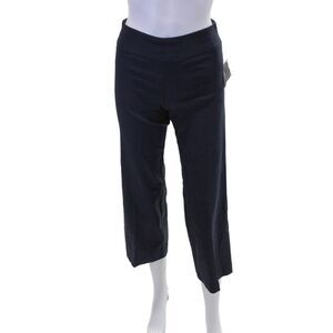 Estelle & Finn Womens Cropped Wide Leg Elastic Waist Pants Blue Size 2